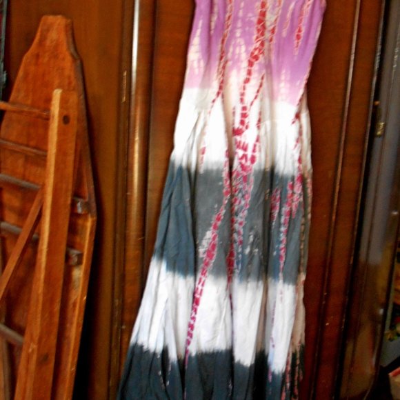 Vintage 80s Pure Cotton Gauze Hippie Dress - Picture 3 of 13